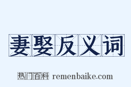 妻娶反义词是什么意思的图片